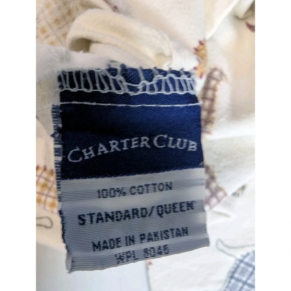 Charter Club 100% Cotton Pillowcases Set of 2 Standard/Queen Cat Moon Print